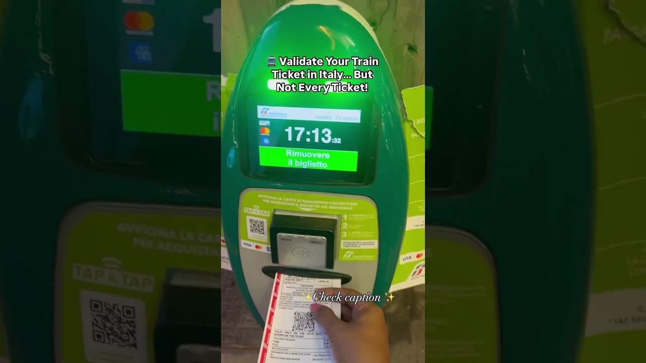 Which train tickets do you need to validate in Italy ? 🇮🇹  check comment