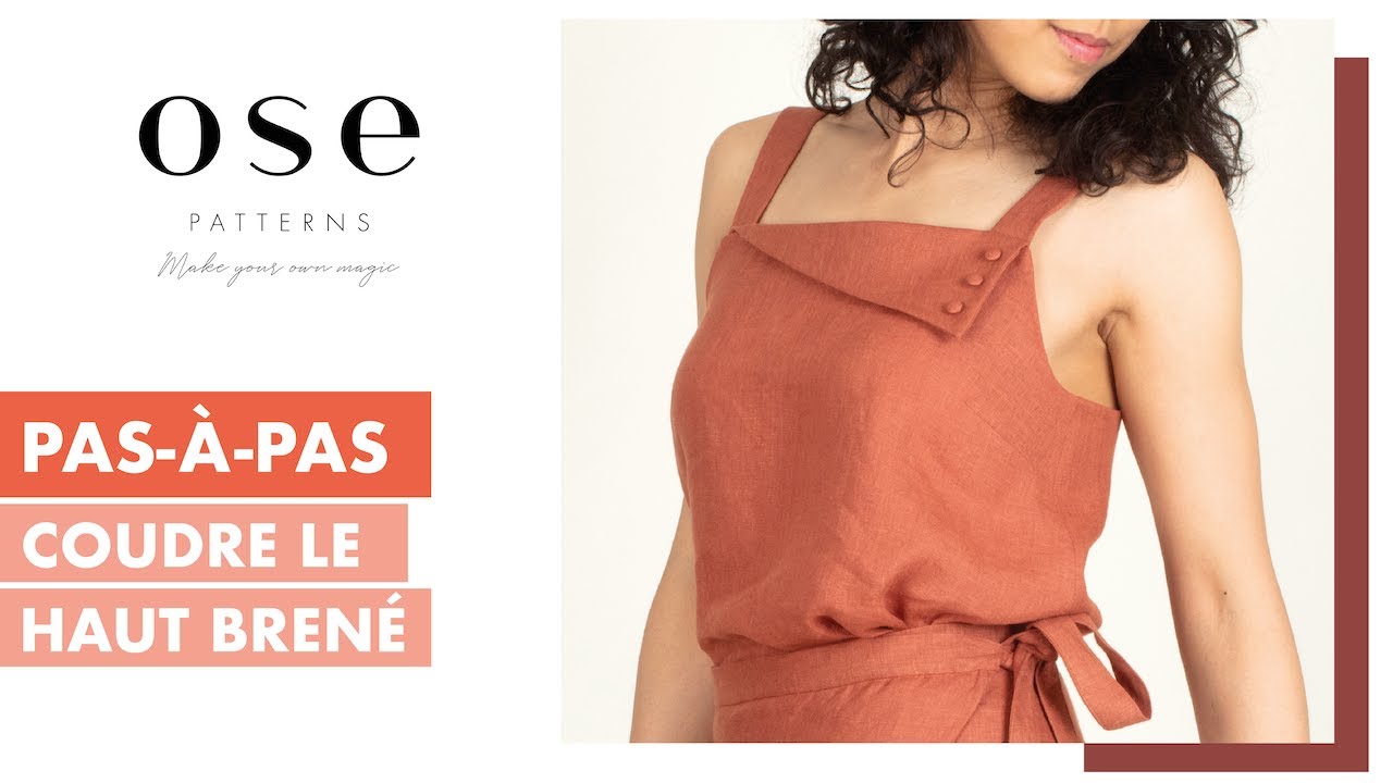 Patron de couture débutant - Coudre le haut BRENÉ pas-à-pas avec Ose Patterns