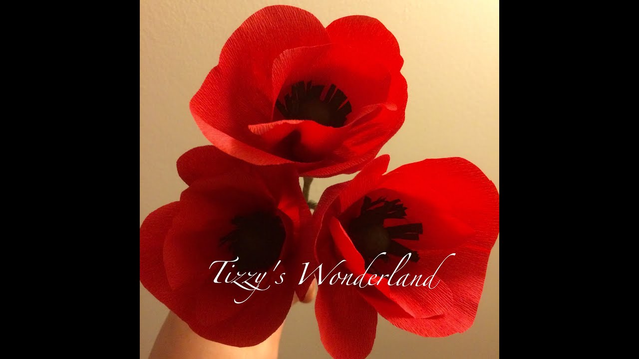 Tutorial - Fiori di Carta Crespa - PAPAVERO