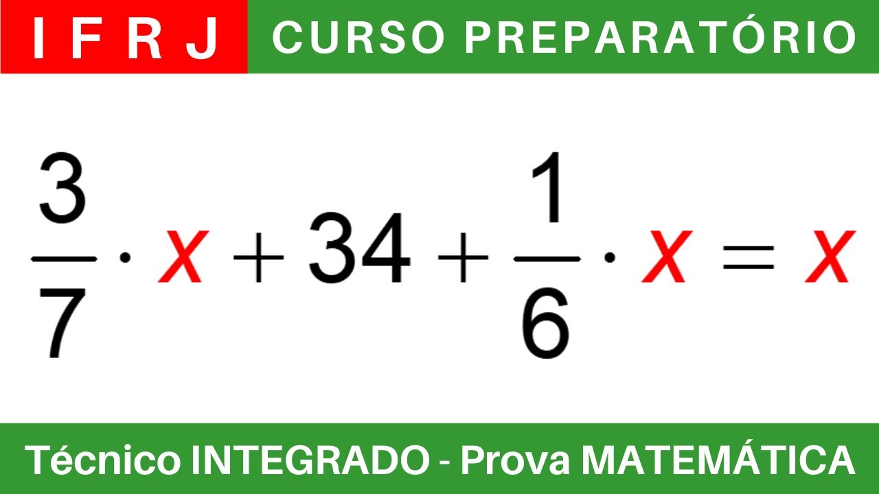 IFRJ 🔴 Curso Preparat&oacute;rio 2025/2026 de MATEM&Aacute;TICA #IFRJ T&eacute;cnico Integrado ao Ensino M&eacute;dio @BoraIF