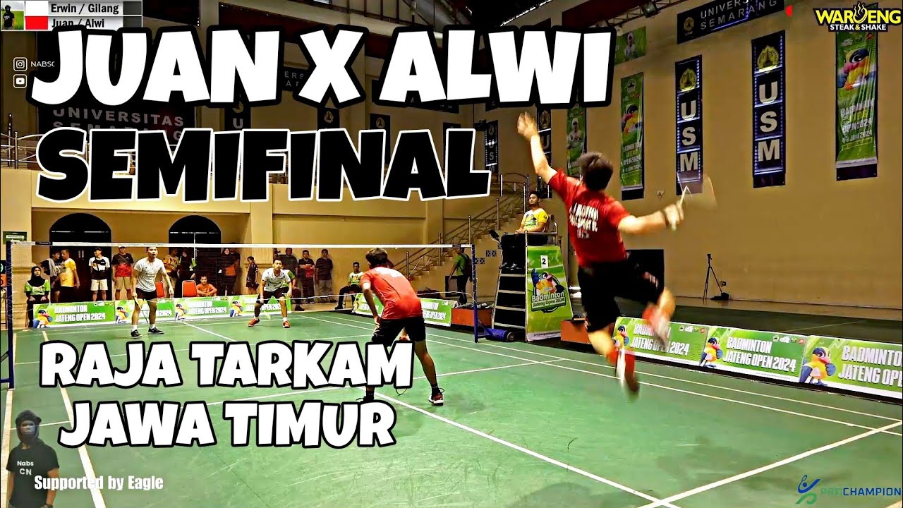 SEMIFINAL RAJA TARKAM Jakarta JUAN / ALWI vs Jagoan Surabaya di TARUNG BEBAS BADMINTON JATENG