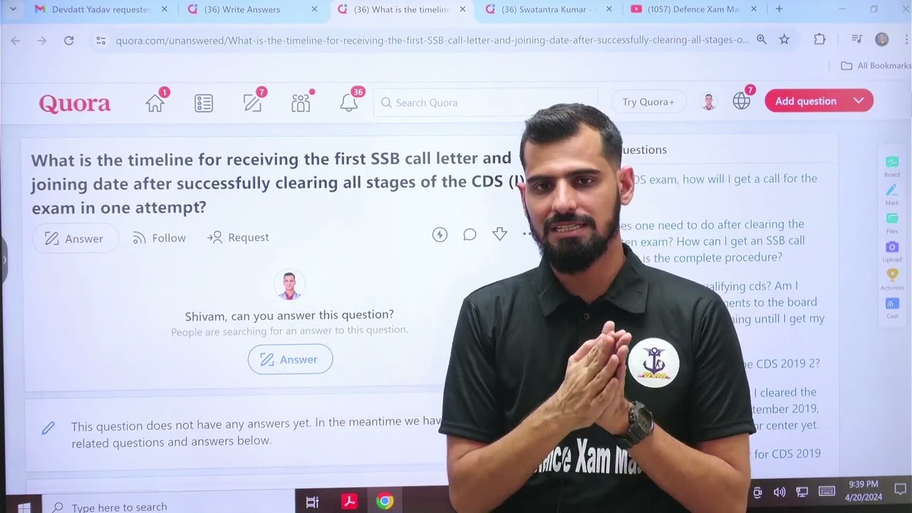 How much time is required to join academy after writing 1st cds of year UPSC CDS