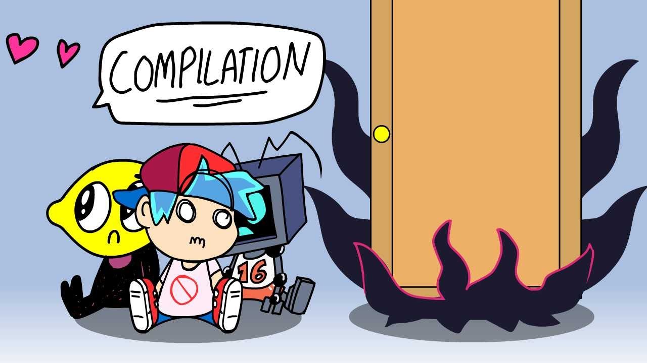 Anime Chibi Fnf vs Door || Friday Night Funkin' Animation || Compilation