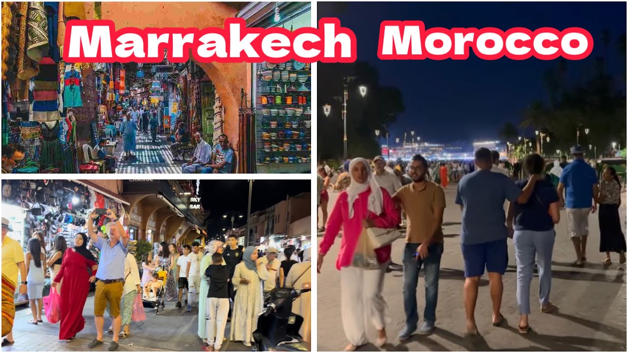 Marrakech Morocco 🇲🇦 The Biggest Night Market In Marrakech // Walking Tour 2025