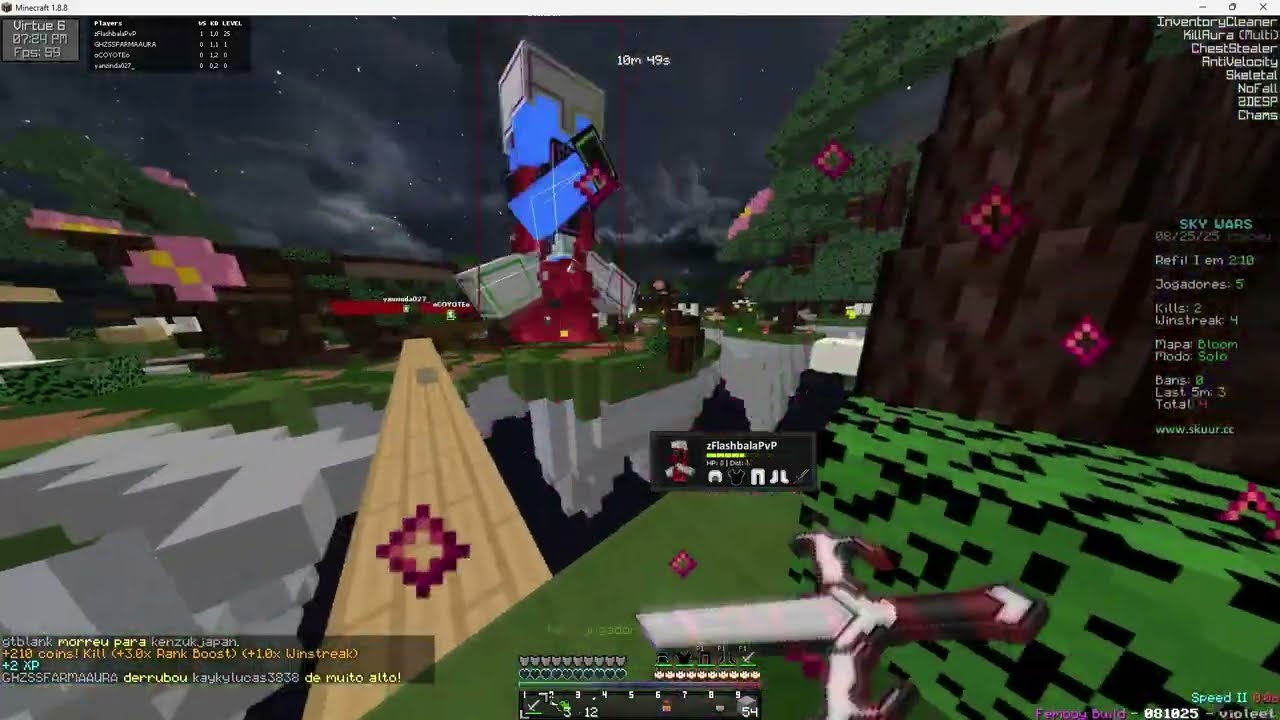Hacking in MushMc Skywars is fun w/Skuur