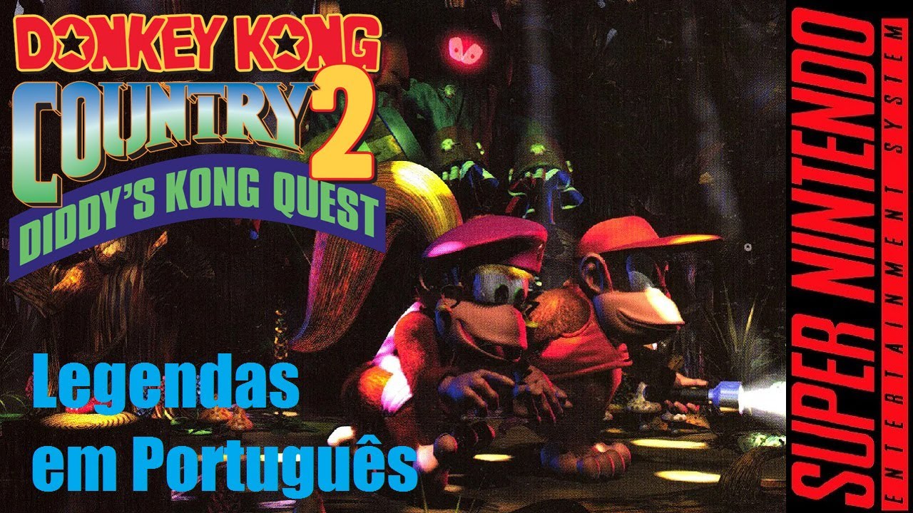 Donkey Kong Country 2 - SNES - Detonado com todos bônus e moedas DK. Legendas em português.