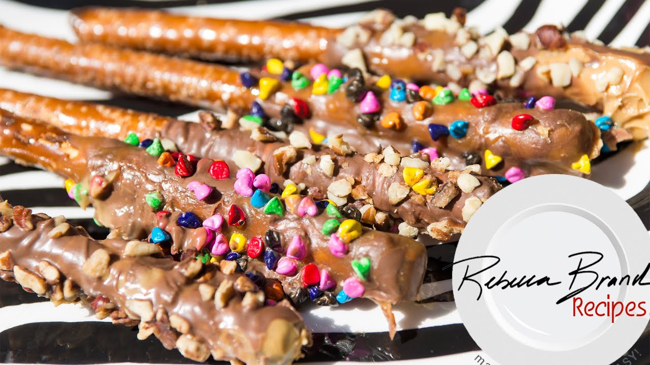 Chocolate Covered PRETZELS with Caramel & Peanut Butter