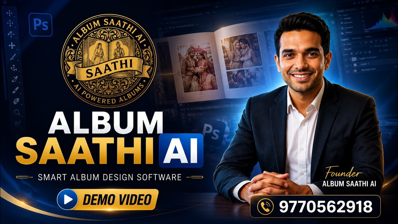 🏆 Album Saathi AI 🚀 Best Album Design Software 2026 | AI Album Design & Photo Editing | 9770562918