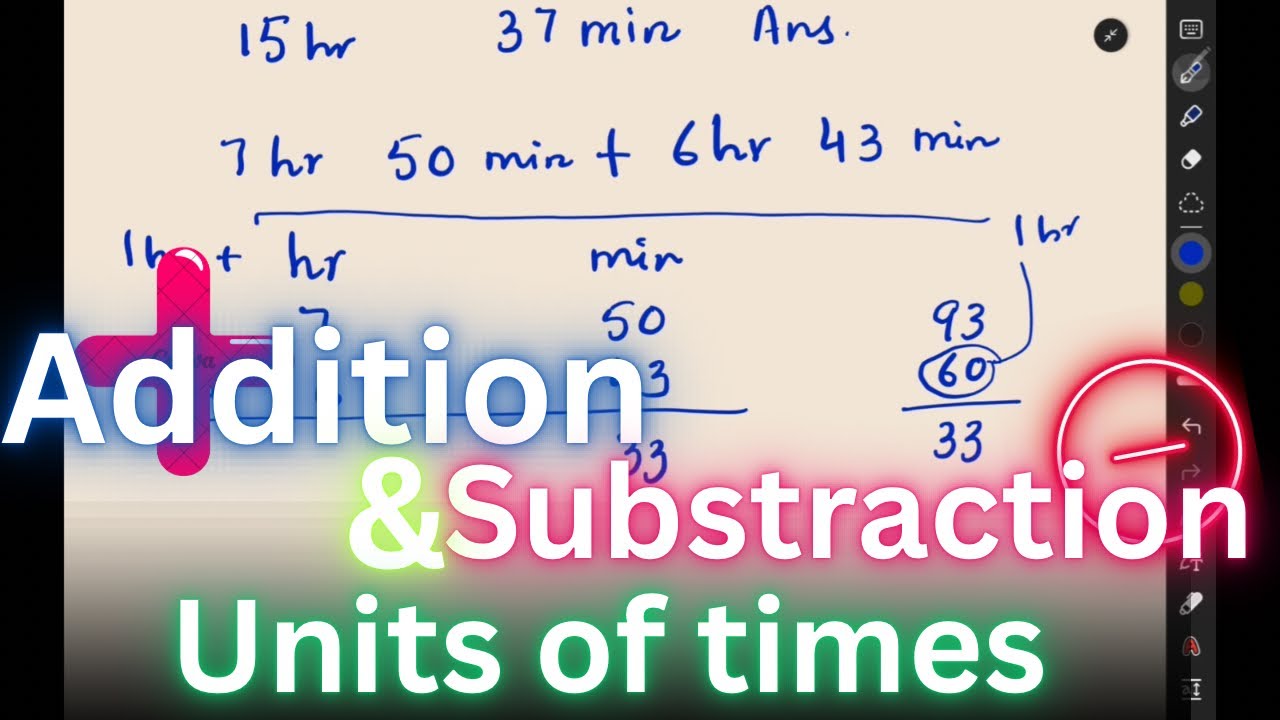 Addition and subtraction of units of time