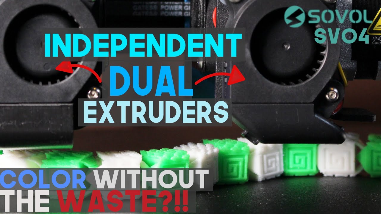 No Purges?! The SOVOL SV04 IDEX prints really neat multicolour WITHOUT wasting too much filament!!!