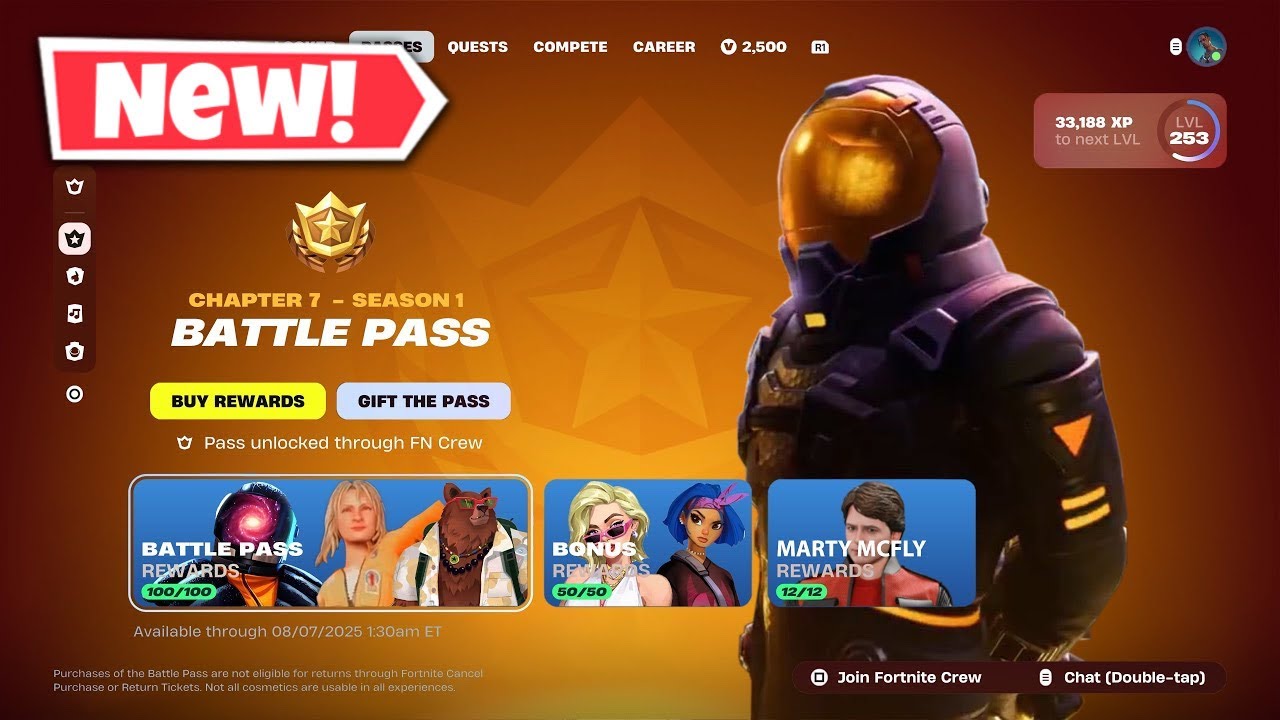 Chapter 7 Battle Pass Showcase🔥
