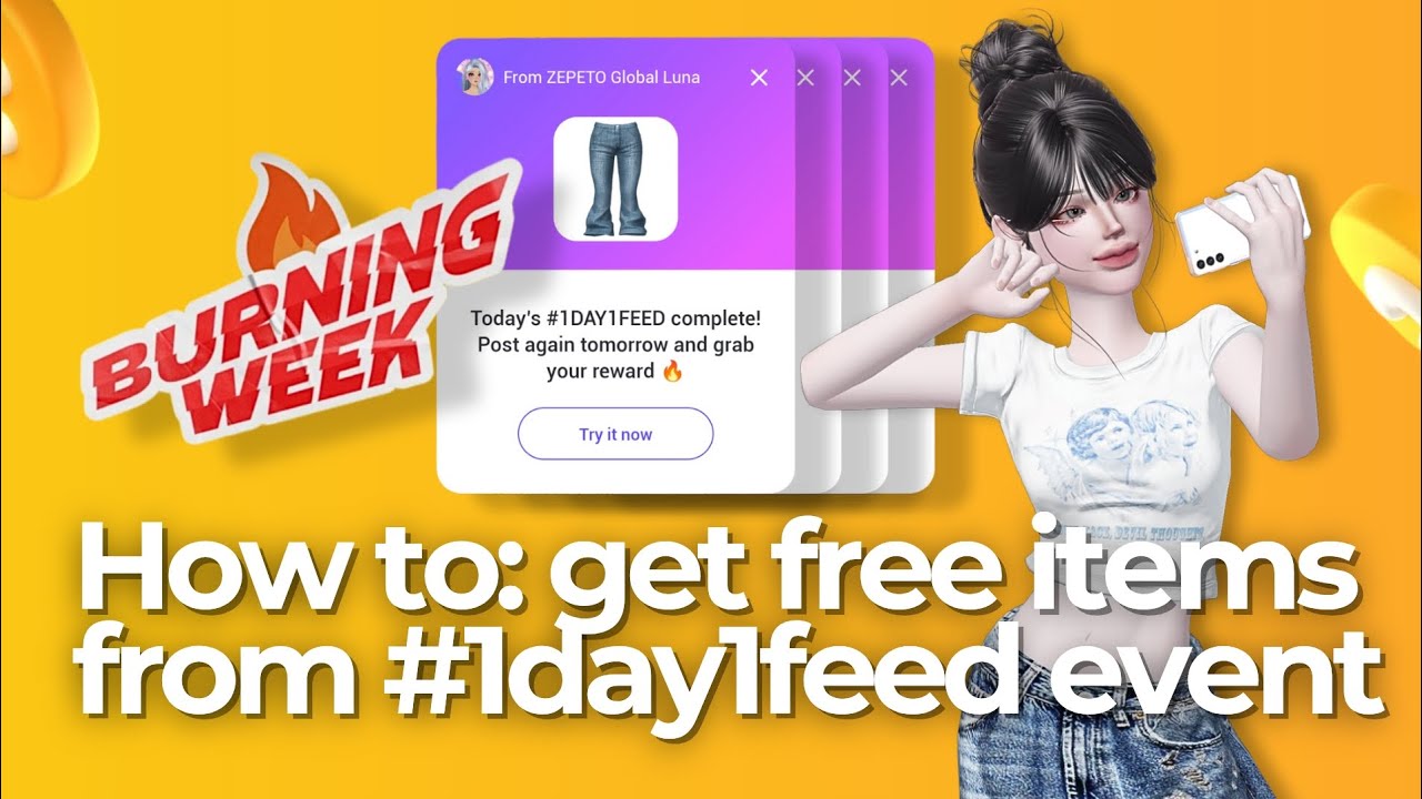 HOW TO: GET FREE ITEMS FROM 1DAY1FEED EVENT ZEPETO