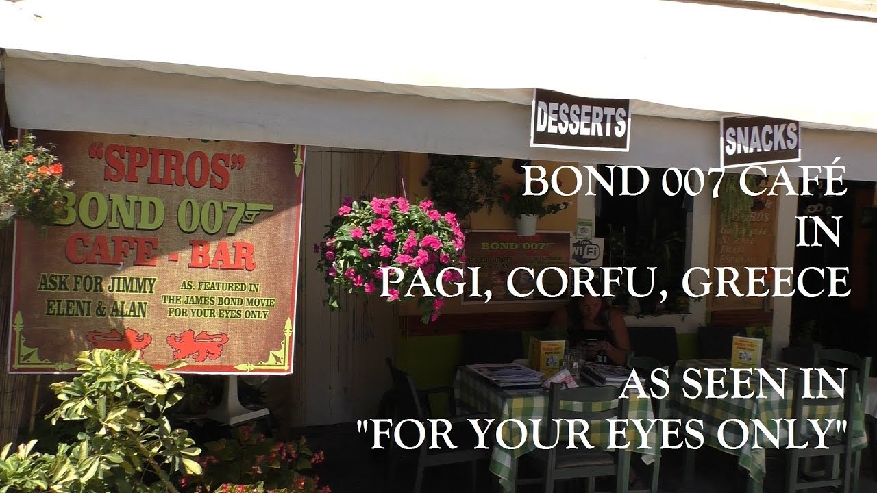Bond 007 caf&eacute; in Pagi on Corfu, take a look inside!