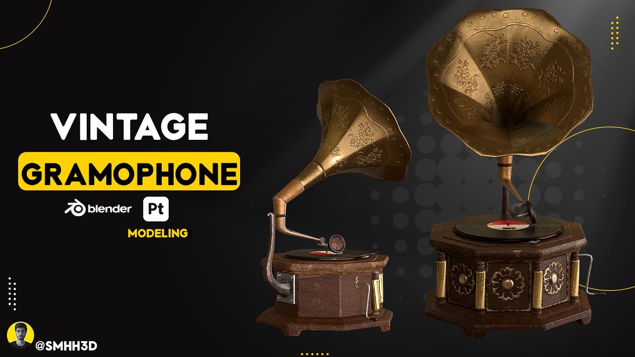 Modeling a Vintage Gramophone in Blender