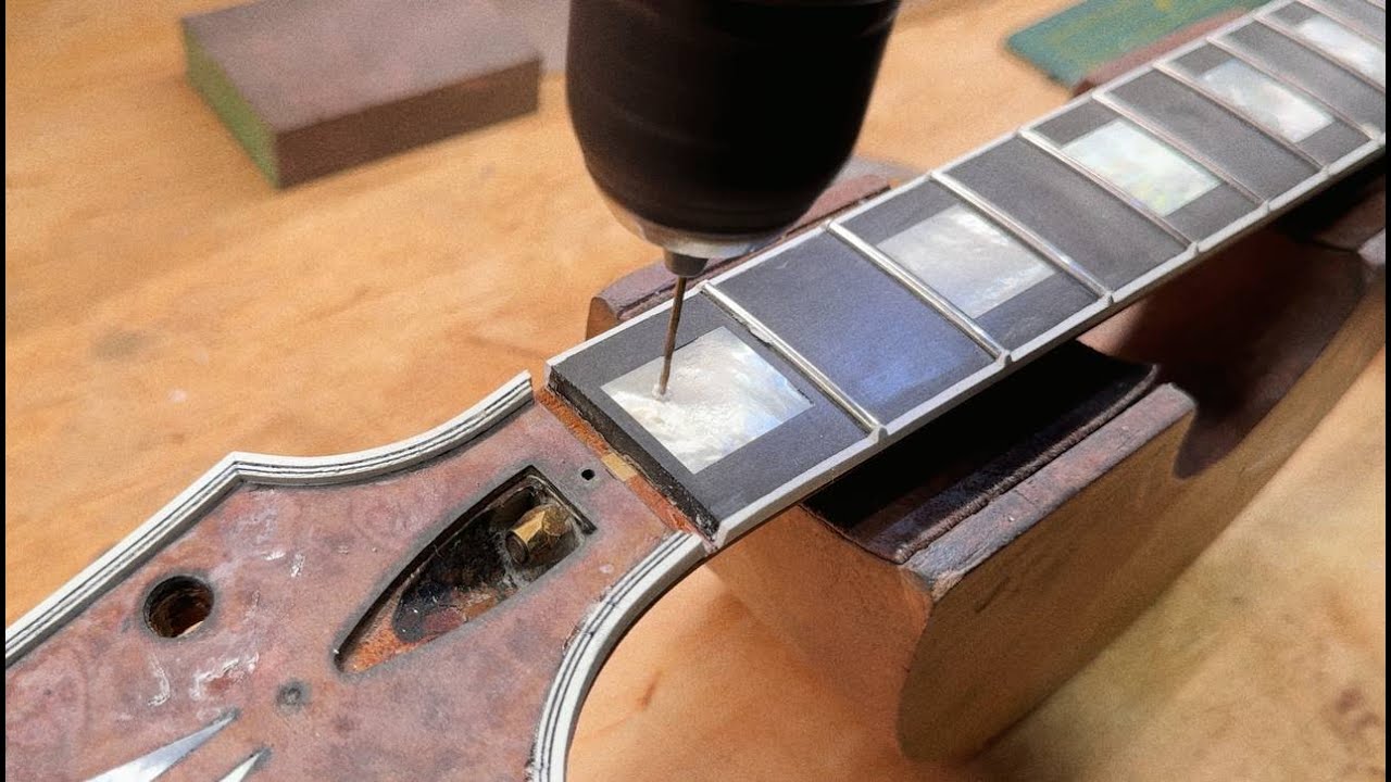 How to replace damaged pearl inlay | Burned Gibson | Bonus Part
