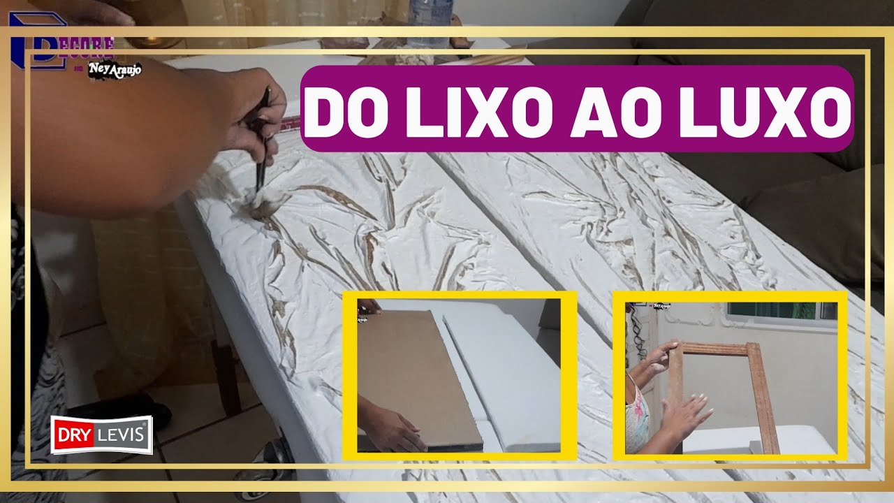 COMO FAZER QUADROS 3D COM MASSA CORRIDA E TECIDO