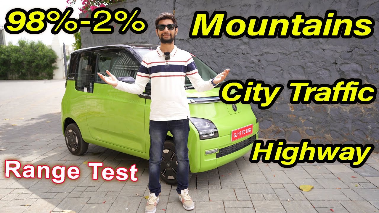 MG Comet Electric Range Test 98%-2% with 3 Passengers l Aayush ssm