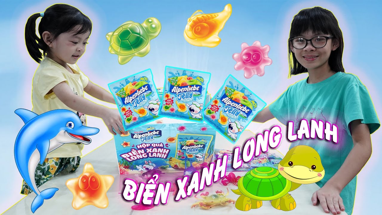 Khám phá đại dương với hộp quà biển xanh long lanh | Kẹo dẻo Alpenliebe Jelly 💎 AnAn ToysReview TV 💎