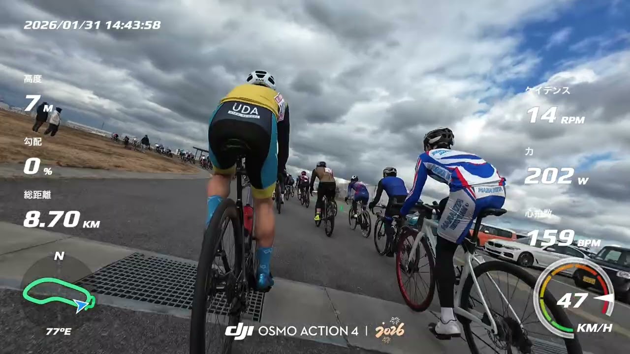 2026/1/31 堺浜クリテリウム　60分エンデューロ　２位