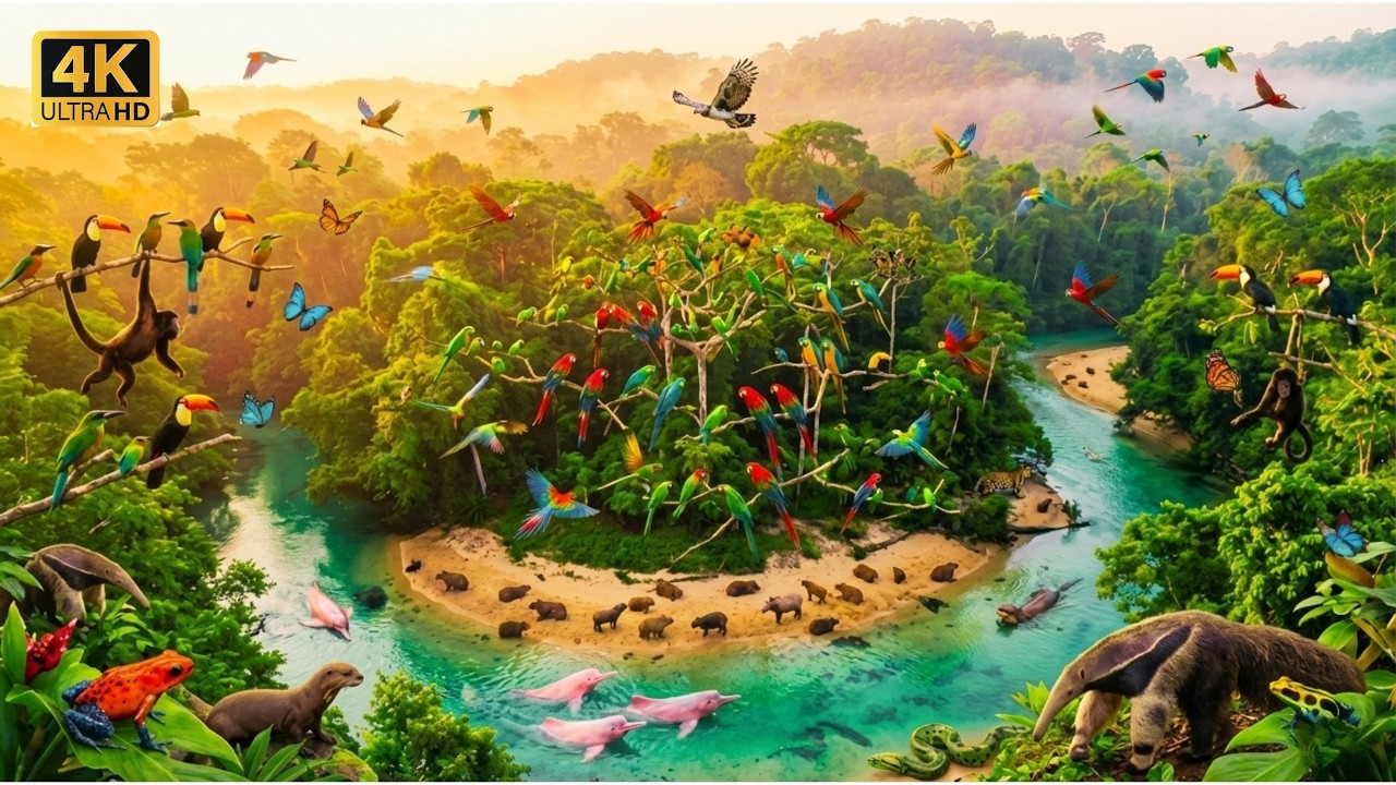 Relaxing Walk in the Amazon: Healing Jungle Journey with Birds & Forest Sounds