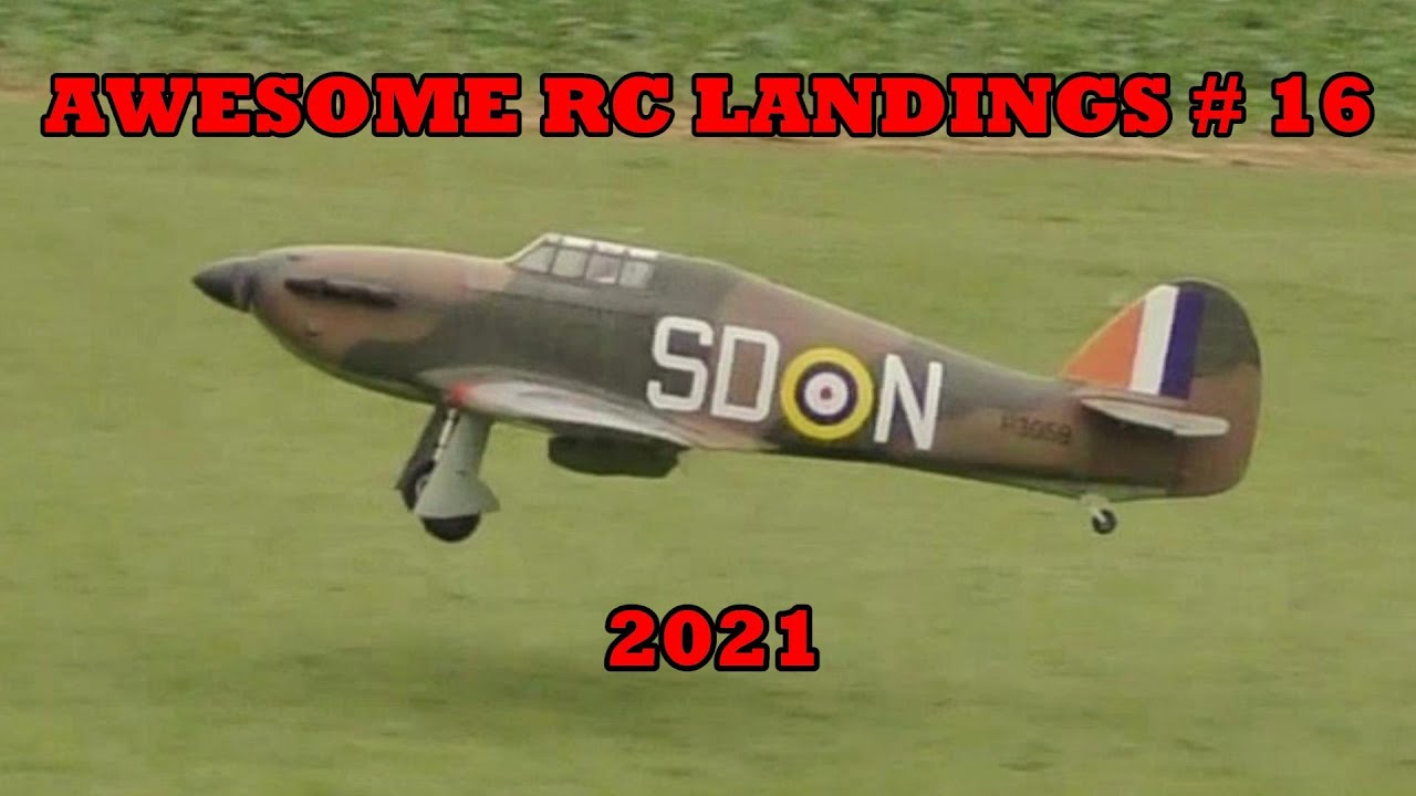 AWESOME RC LANDINGS - WW2 FIGHTERS LANDING COMPILATION # 16 - 2021
