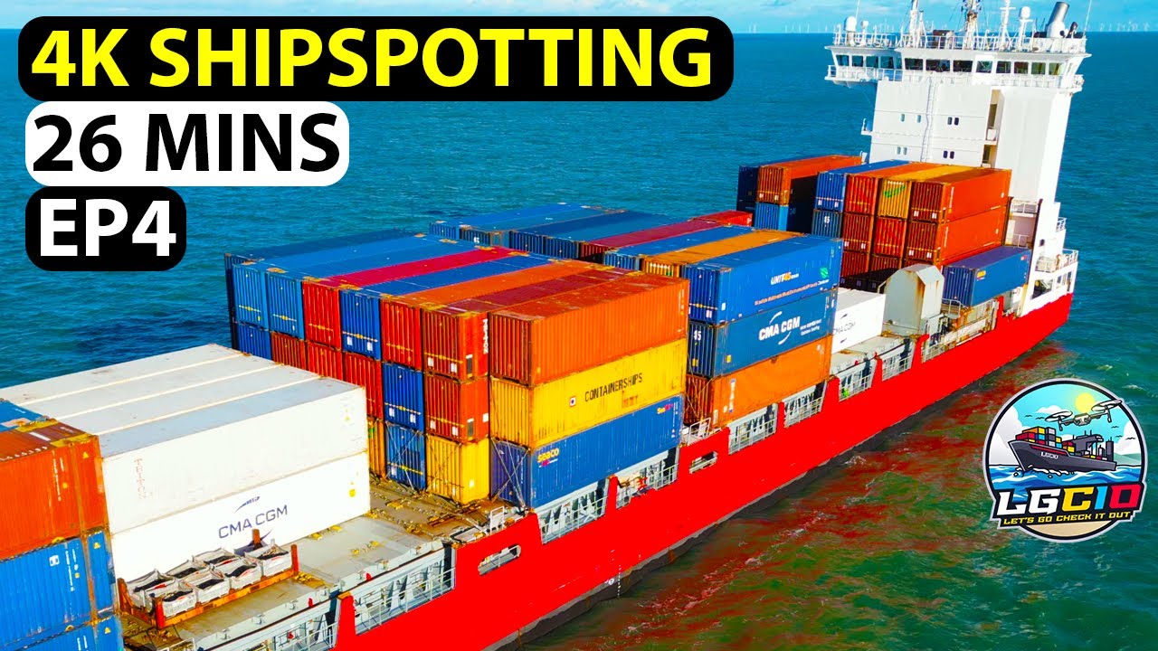 🚢 26 MINS - 4K SHIPSPOTTING Margate Roads Anchorage EP4 relaxing Thames Estuary UK Kent Channel ASMR