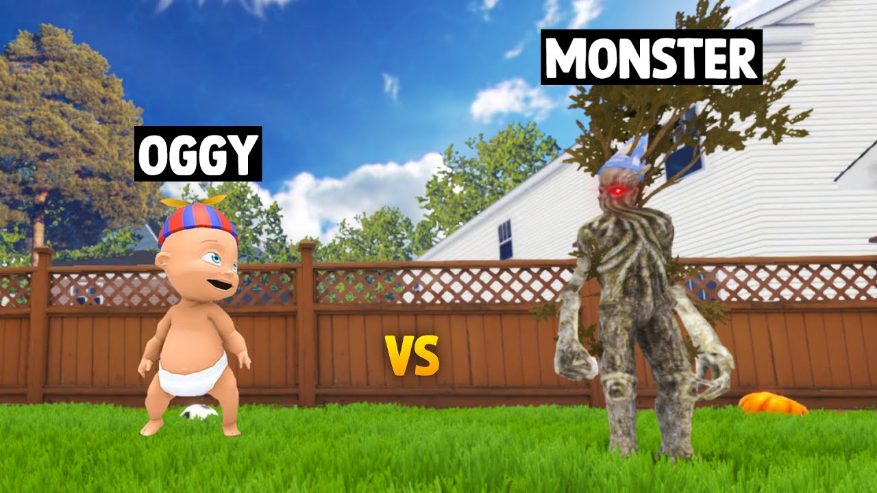 👶OGGY THE BABY VS BAD MONSTER - (Who's Your Daddy? ft.Oggy)