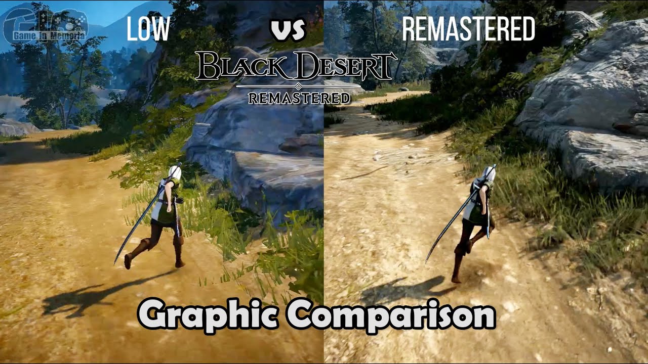 Black Desert : Low vs Remastered - Graphic Comparison [Steam Full HD] [1080p 60fps]