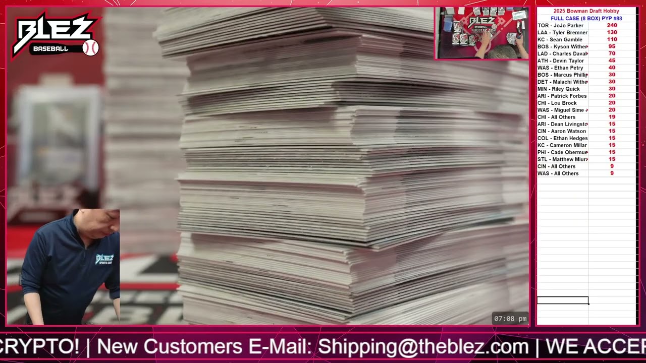 2025 Bowman Drafts Hobby FULL CASE BREAK Pick Your Player #88