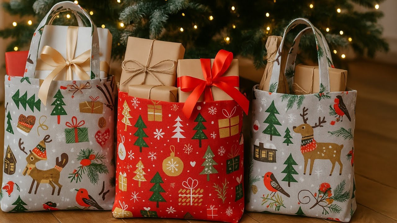 🎄✨ DIY New Year's Gift Bag in 15 Minutes