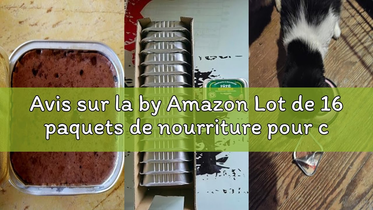 Avis sur la by Amazon Lot de 16 paquets de nourriture pour chat, pâtée au saumon, 100 g
