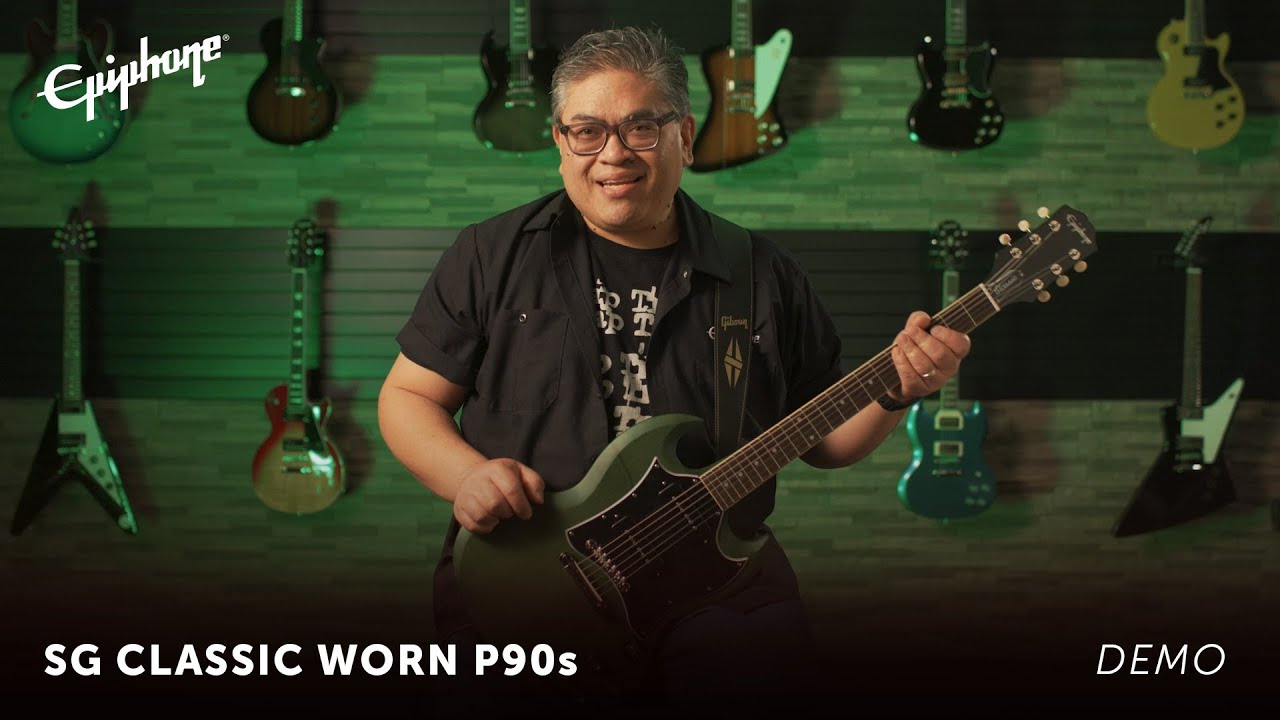 Демонстрация и руководство по тембру, вдохновлённые Gibson Epiphone SG Classic Worn P-90s