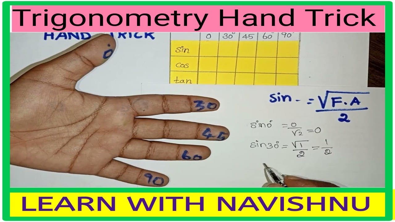 Trigonometry Tricks in Tamil / Trigonometry hand trick