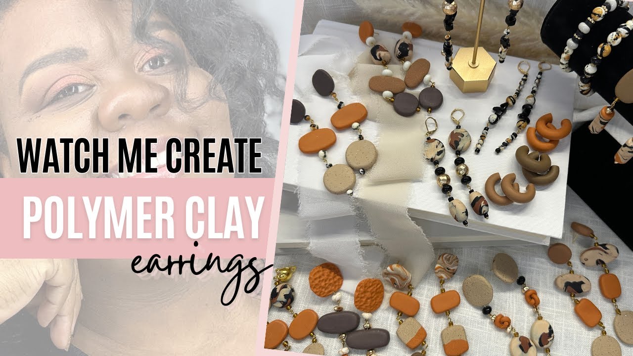 Making Polymer Clay Hand Shaped Beaded Earrings | Fall Earrings | Olivia Heyward