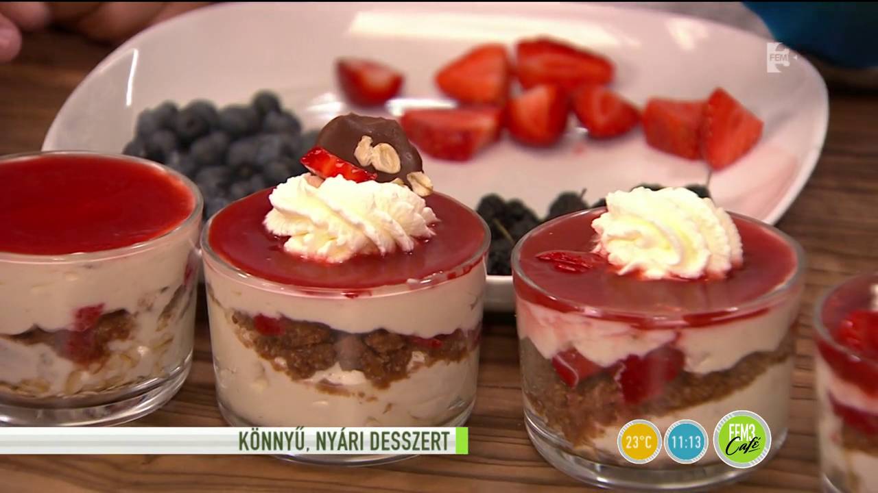 Egyszerű pohárdesszert a Damniczki családtól - tv2.hu/fem3cafe