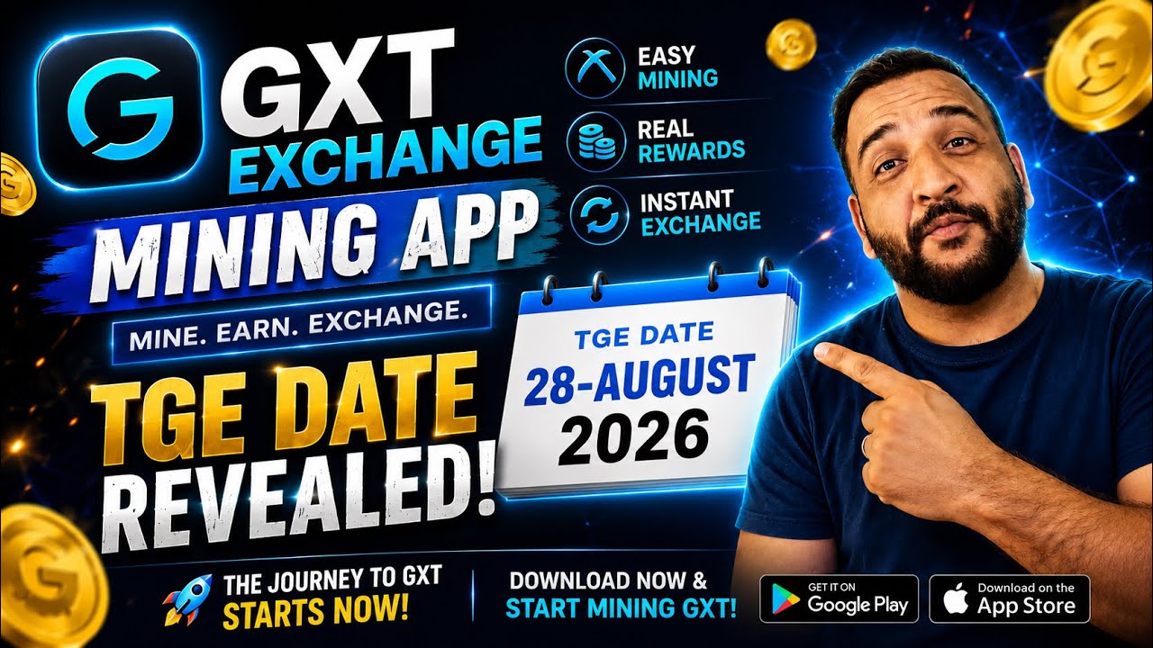 Раскрыта дата TGE в приложении для майнинга GXT Exchange! 🔥 28 августа 2026 г. | Начни майнить GX...