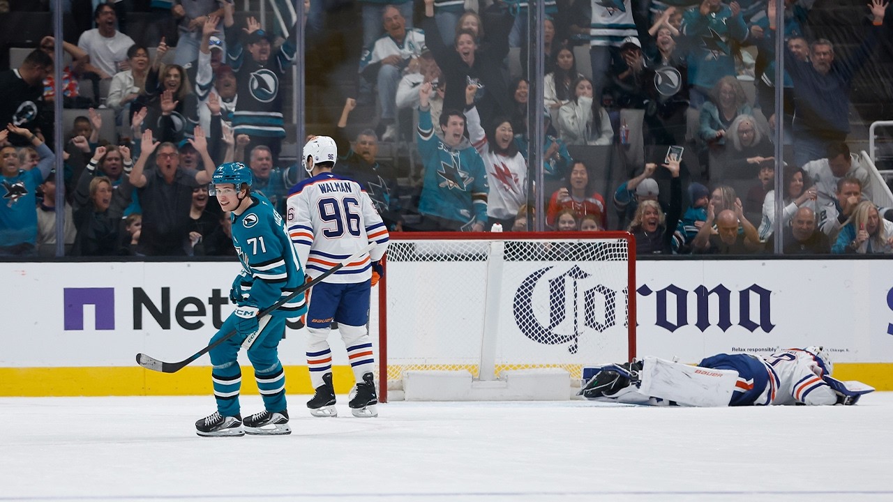Connor Ingram Out of the Net&hellip; Macklin Celebrini Goal