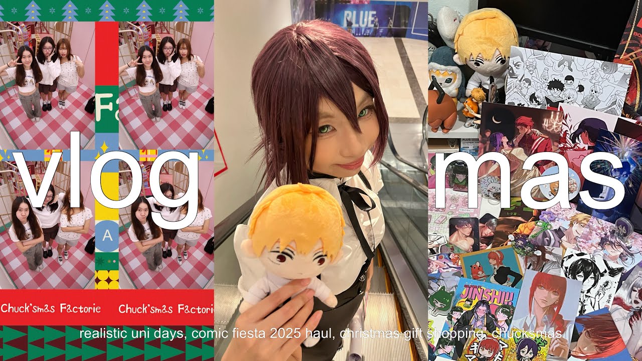 VLOGMAS 2025 🎄: realistic uni days, comic fiesta 2025 haul, christmas gift shopping, chucksmas