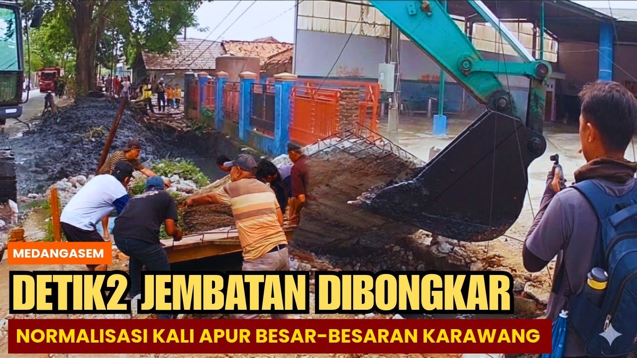 GAK NYANGKA‼️Ternyata Sengeri Ini Endapan Lumpur Hitam di Bawah Jembatan Kali Apur Karawang 