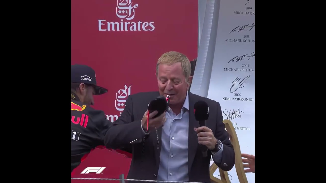 Happy Birthday Martin Brundle 🥳: Martin Brundle Does a Shoey