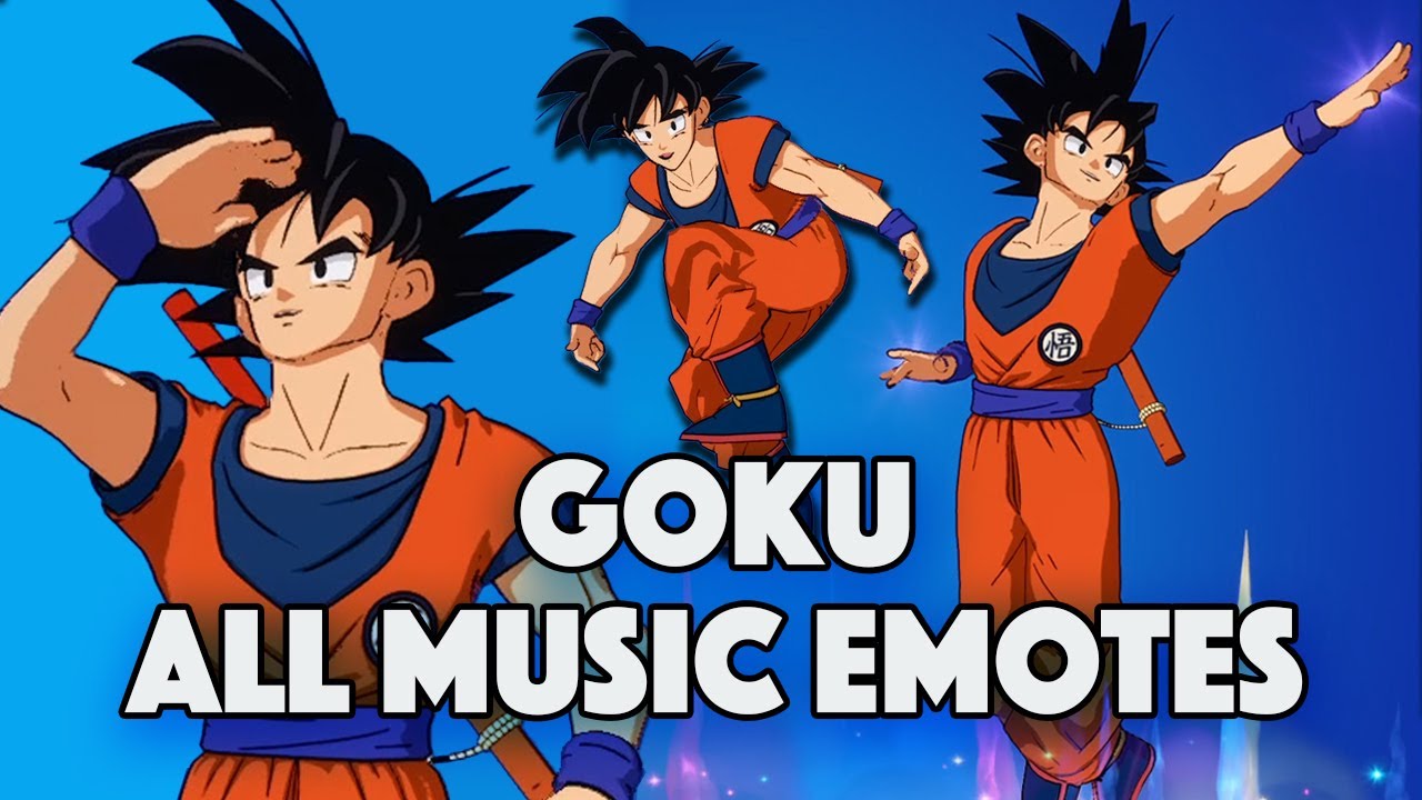 Goku Dances All Music Emotes (That we Have) -  FORTNITE