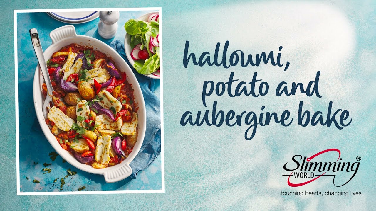 Slimming World halloumi bake recipe - 5½ Syns ( deduct 5½  Syns if using Healthy Extra ‘a’ choice)