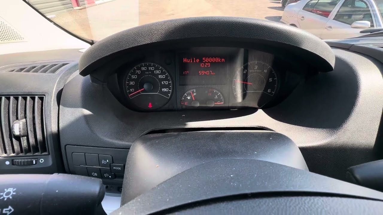 Citroën jumper 3 (2018) remise à zéro après vidange