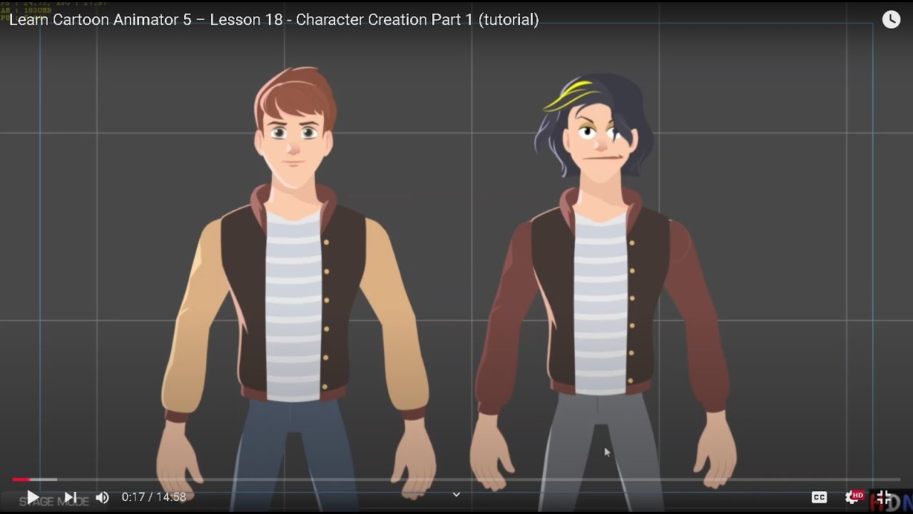 Learn Cartoon Animator 5 – Урок 18 – Создание персонажа, часть 1 (урок)