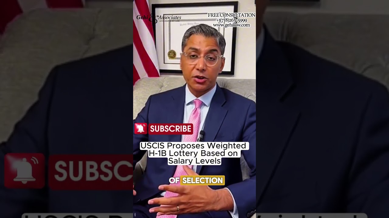 USCIS Proposes Weighted H-1B Lottery Based on Salary Levels #h1bvisa #h1b