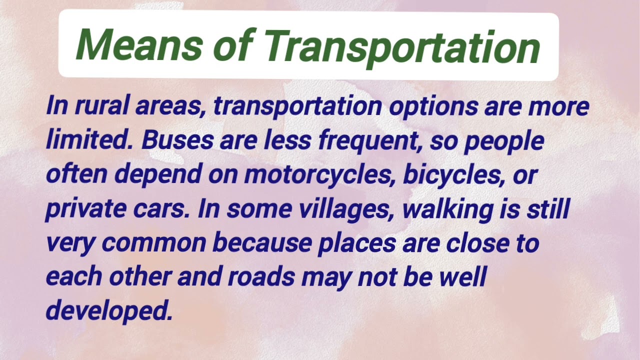 what are the means of transportation in urban areas?#english #englishlanguage #easyenglisheveryday 