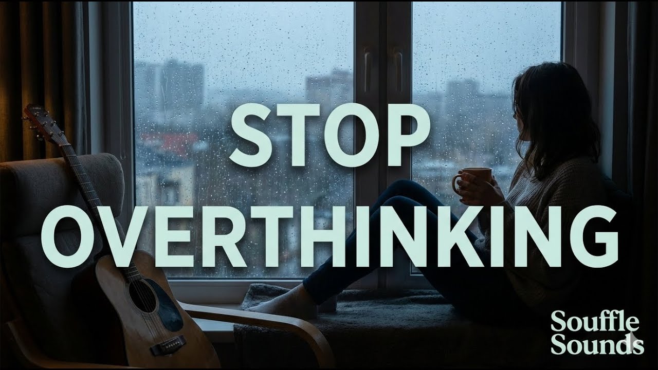STOP OVERTHINKING: Heavy Rain & Gentle Acoustic Guitar to Clear Your Mind | Deep Mental Rest