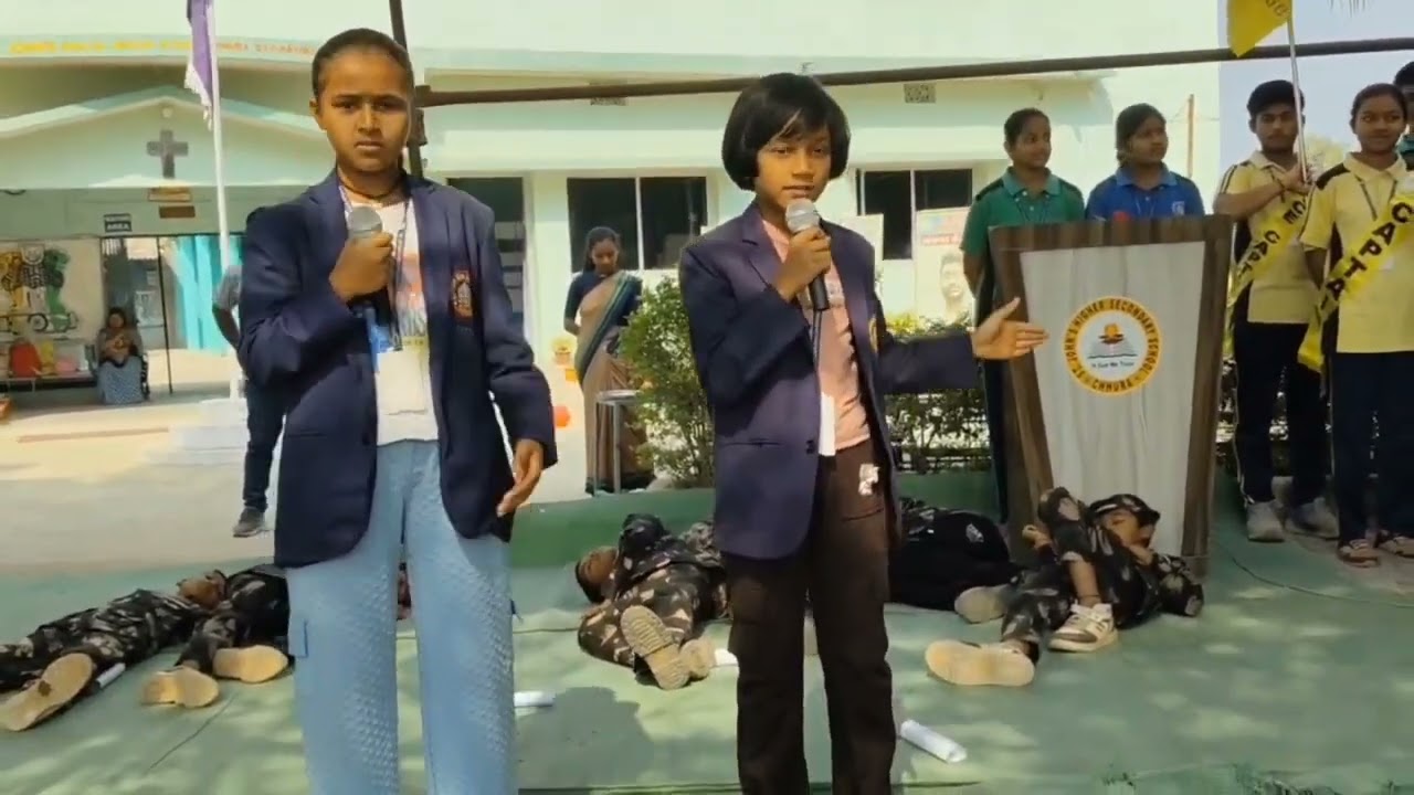 A short skit on Pulwama Attack by gradeIV students on 14 February 