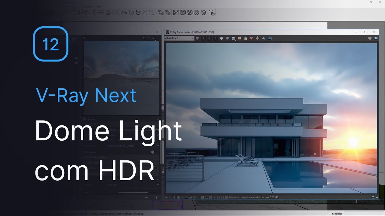V-Ray 4.0 para SketchUp | Aula 12: Passo-a-passo para usar Dome Lights com HDRs