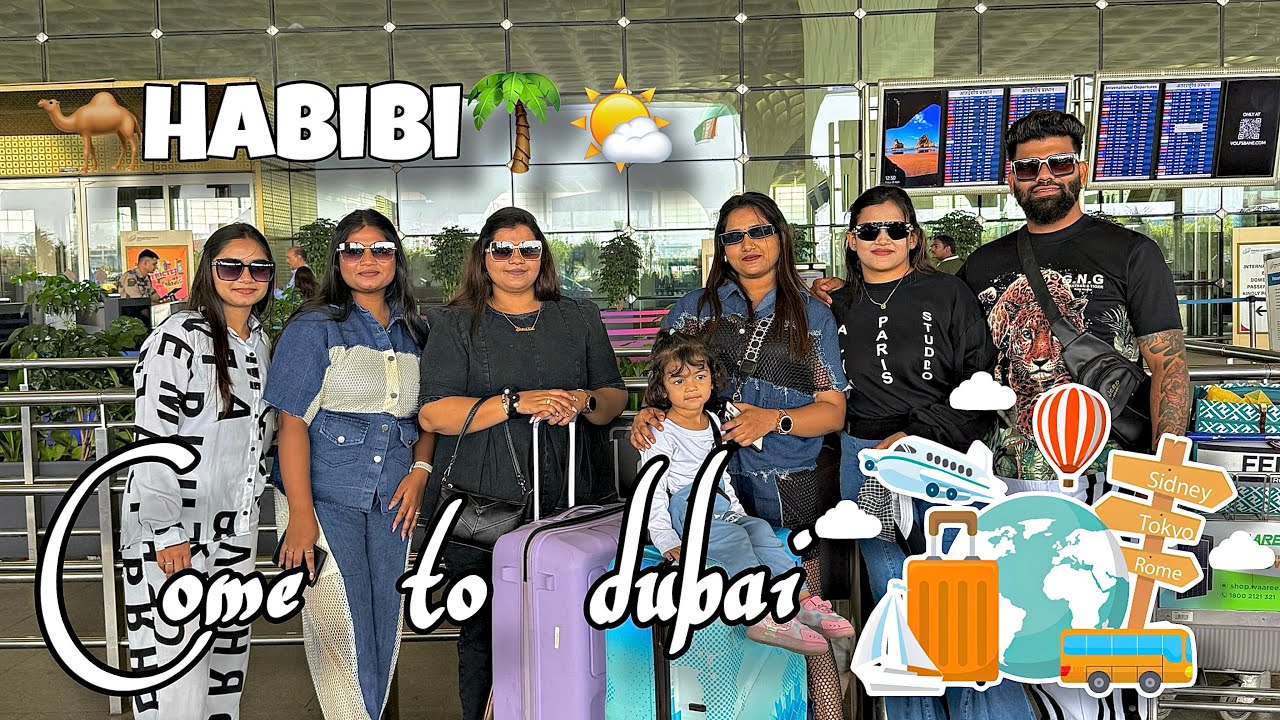 Amchi pahili international trip✈️🌍| gelo dubai la🐪🌴🌤️ #travelvlog #dubaivlog  #snehagaikarvlogs